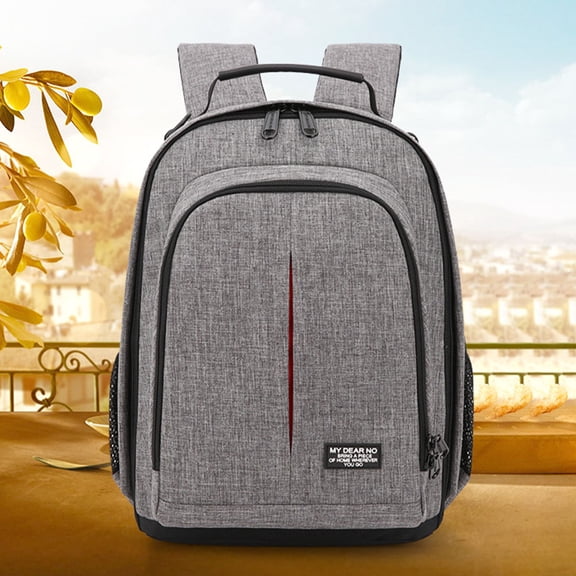 OATIPHO Camera Backpack Dark Grey Waterproof Oxford Cloth for Travel and Storage 1Pc