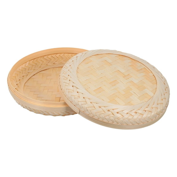 MUSEYA 1Pcs Bamboo Storage Bins with Lid for Indoor Use and Organization