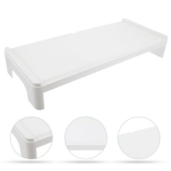 OATIPHO Single Monitor Stand Desk Riser Plastic Storage Rack White 1Pack Back to School