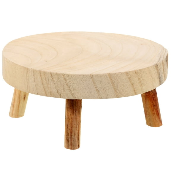 OATIPHO Display Dessert Display Stool Wooden Stool Natural Wood Color 1Set for Holidays