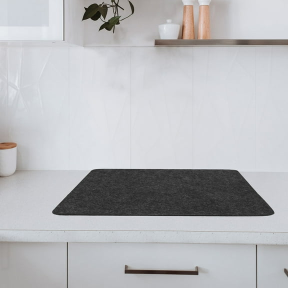 MUSEYA Heat Resistant Place Mat Air Fryer Placemat Dark Grey Felt 1Pack 17.7X11.8in