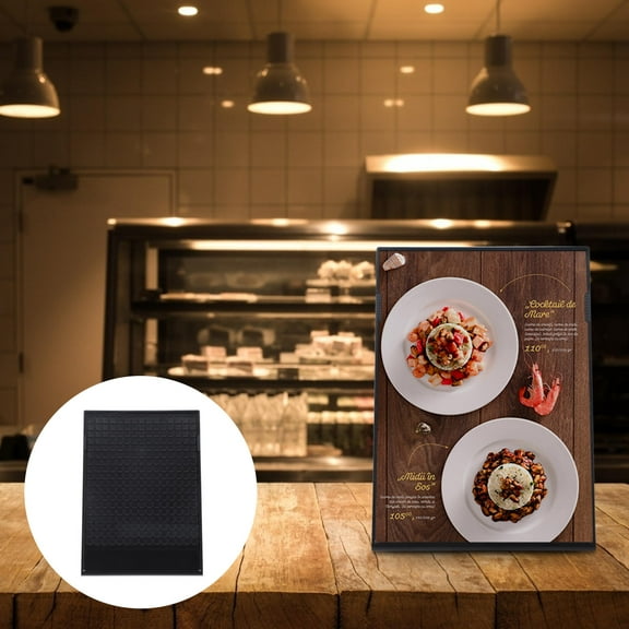 MUSEYA 1Pcs Menu Holder Stand Menu Price Rack Black 29.7x21cm For Activity Site