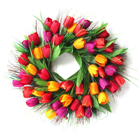 OATIPHO 1Pcs Door Decoration Floral Wreaths Front Door Wreath Assorted Color