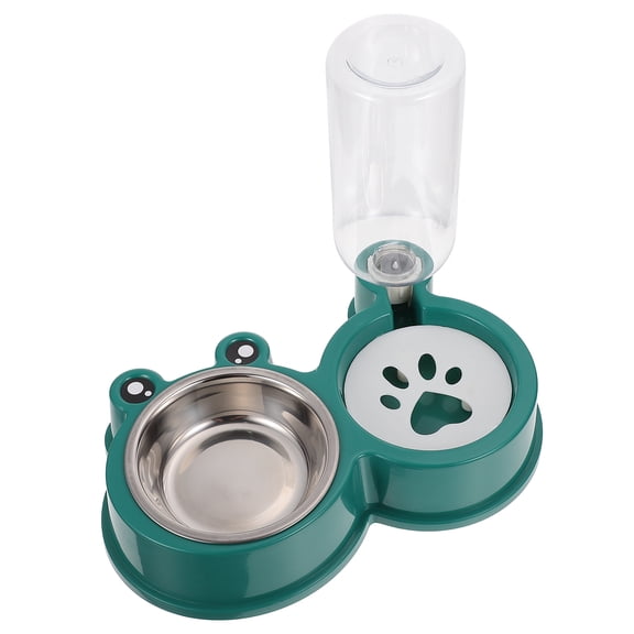 OATIPHO 1Pcs Automatic Cat Water and Food Bowl with Pressure Resistant Feature in Green Plastic