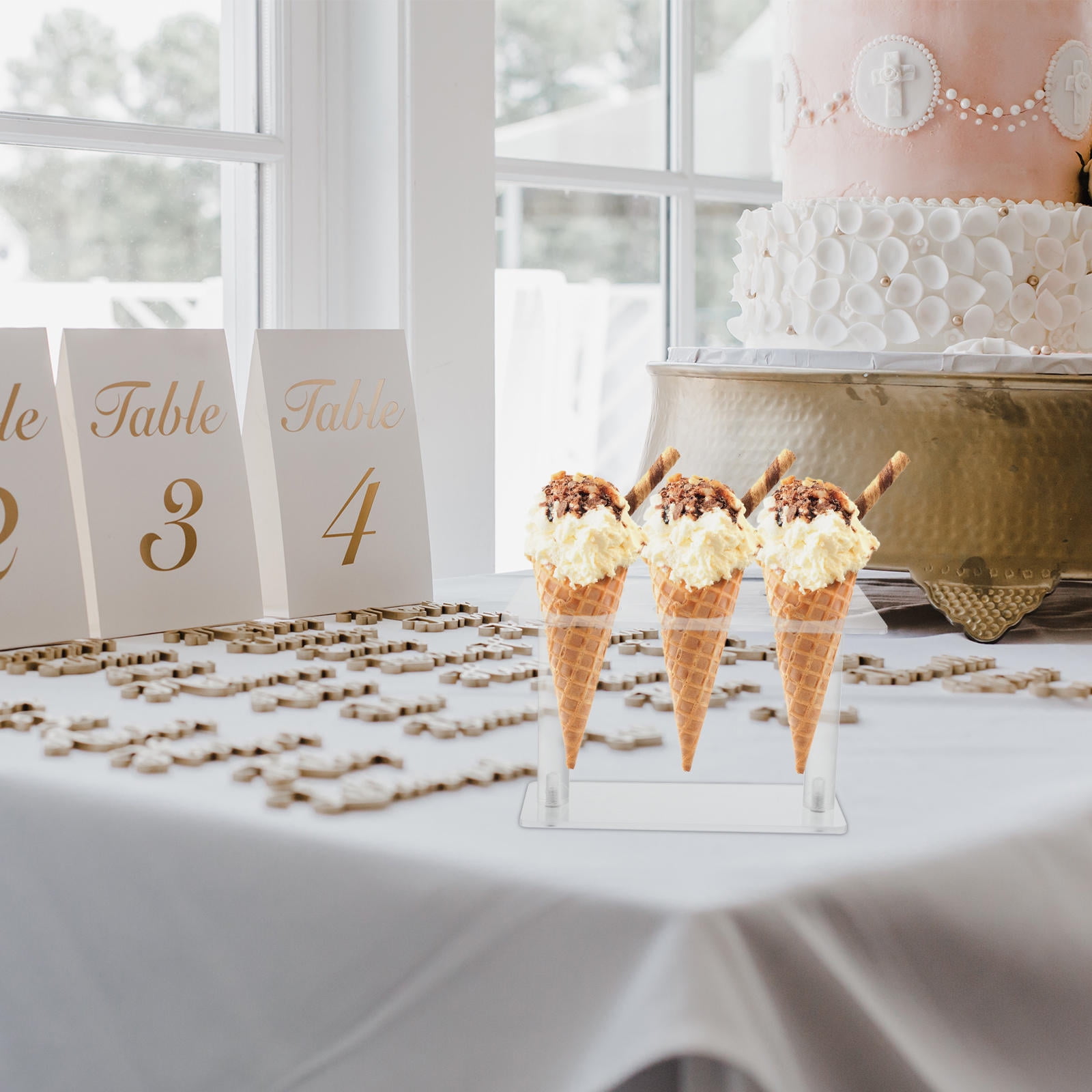 MUSEYA 1Pcs Simple Ice Cream Rack Ice Cream Storage Shelf Transparent ...