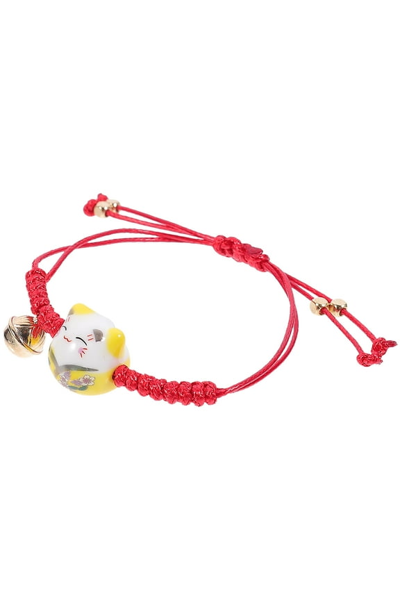 MUSEYA 1Set Bracelet for Small Wrists Simple Design Yellow Waxed Thread Lightweight Women Travel