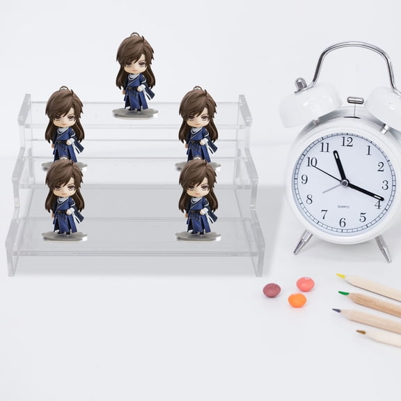 OATIPHO 1Pc Transparent Acrylic Storage Rack Multi Layer Display Holder for Model Collections