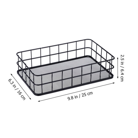 OATIPHO 1Pc Iron Storage Basket for Cosmetics with Open Design and Smooth Lines for Household Use