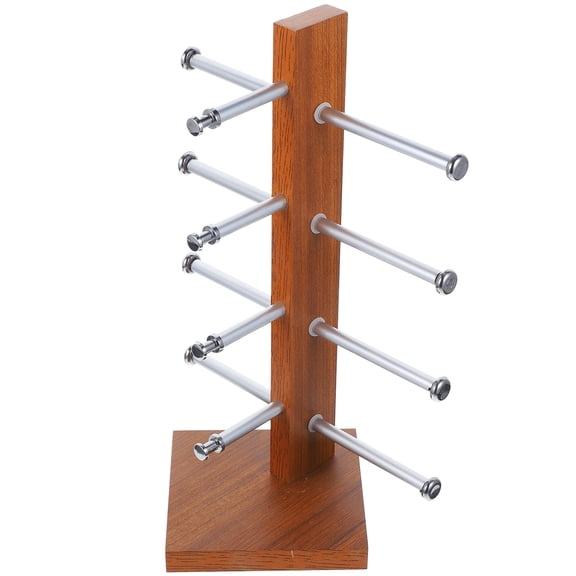OATIPHO Wooden Glasses Display Stand Rack with Multi-Tier Organizer for Sunglasses and Eyeglasses Storage
