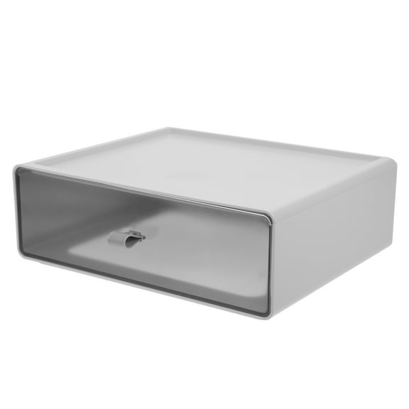 MUSEYA Home Use Desk Organizer Box Grey ABS 1Pcs