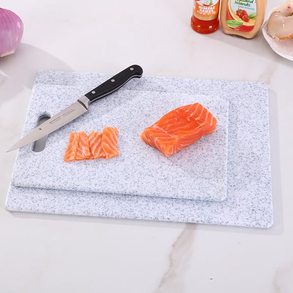 OATIPHO 1Pc Home Cutting Board PP Grey Color Imitation Marble Stone Design