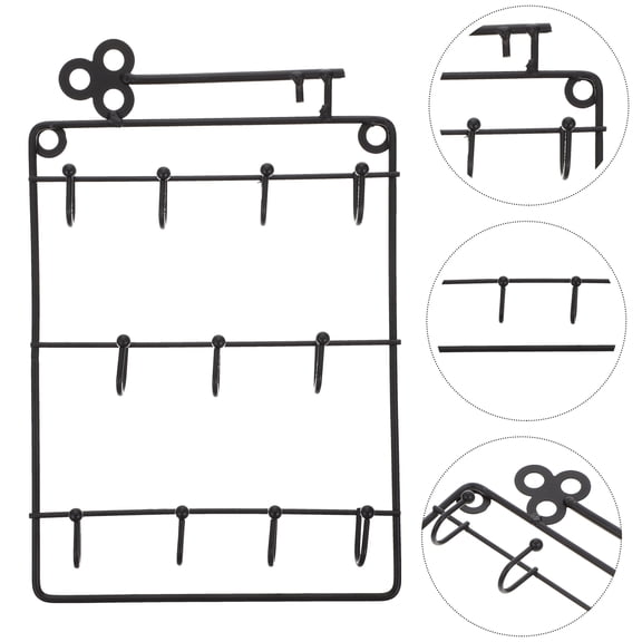 OATIPHO Iron Wall Mounted Hook in Black Heavy Duty Storage Hook for Home Bathroom Kitchen