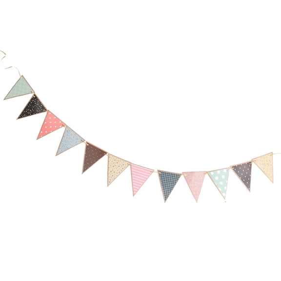 OATIPHO 1Pc Multi Color Banquet Bunting Party Hanging Pennant Decorative Birthday Banner