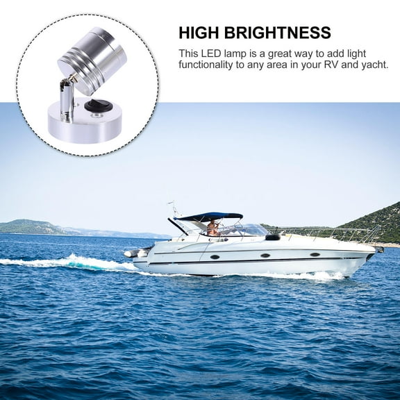 MUSEYA 1Set RV Replacement Ceiling Lights Aluminum Silver Lighting Adjustable Head Design Indoor Outdoor