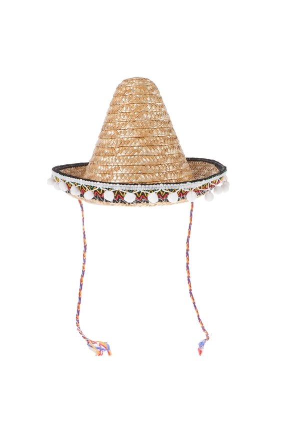 Mexican Straw Hat Wide Brim Lightweight Durable Decorative Hat for Summer Outdoor Events