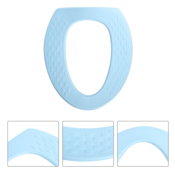 OATIPHO 1Pc Blue Waterproof Toilet Seat Pad Soft Supple Mat for Home Bathroom Pedestal Pan