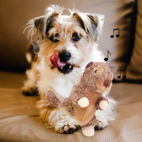 OATIPHO 1pc Dog Plush Toys Brown Stuffed for Training