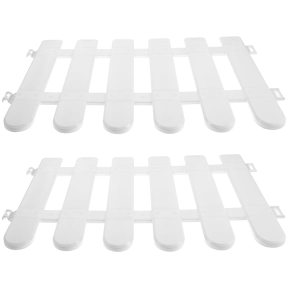 OATIPHO 1Set White Plastic Courtyard Fence for Home Garden Villa Decoration Free Stretch Adjustable
