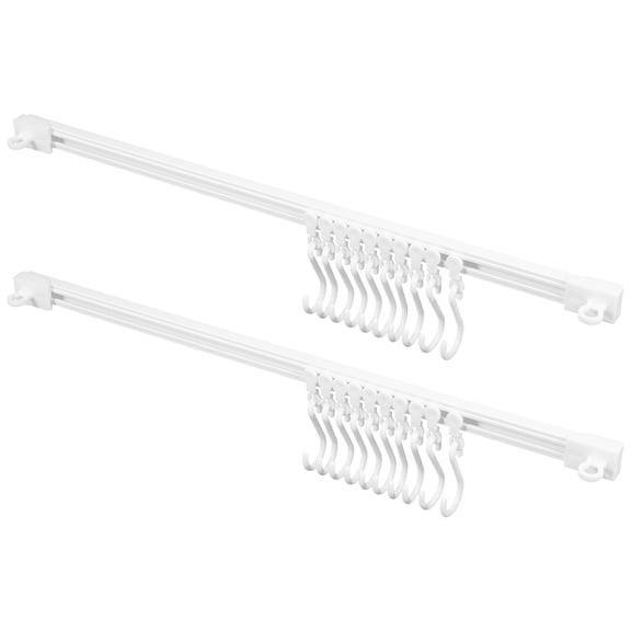 OATIPHO 2Set Space Saving White Hanging Hooks Rack for Kitchen Wall Or Cabinet Use