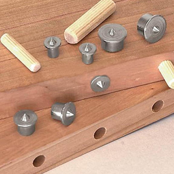 OATIPHO 2Sets Dowel Pin Alignment Tool Steel Wood Marker for Accurate Furniture Drilling