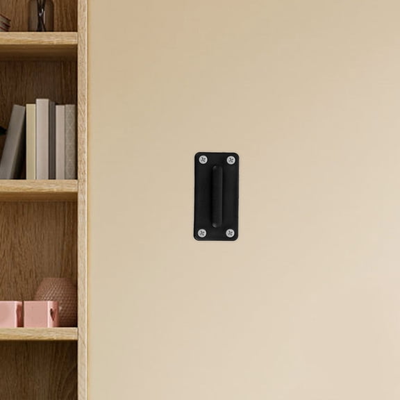 MUSEYA 2 Sets Retractable Wall Barrier Wall Receiver for Construction Sites Black ABS Wall Mounted Slot Design