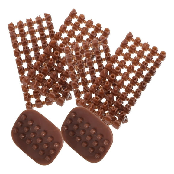 MUSEYA 2 Sets of Mini Alphabet Clay Light Brown Plastic Embossing Letters for Craft Enthusiasts and Artists