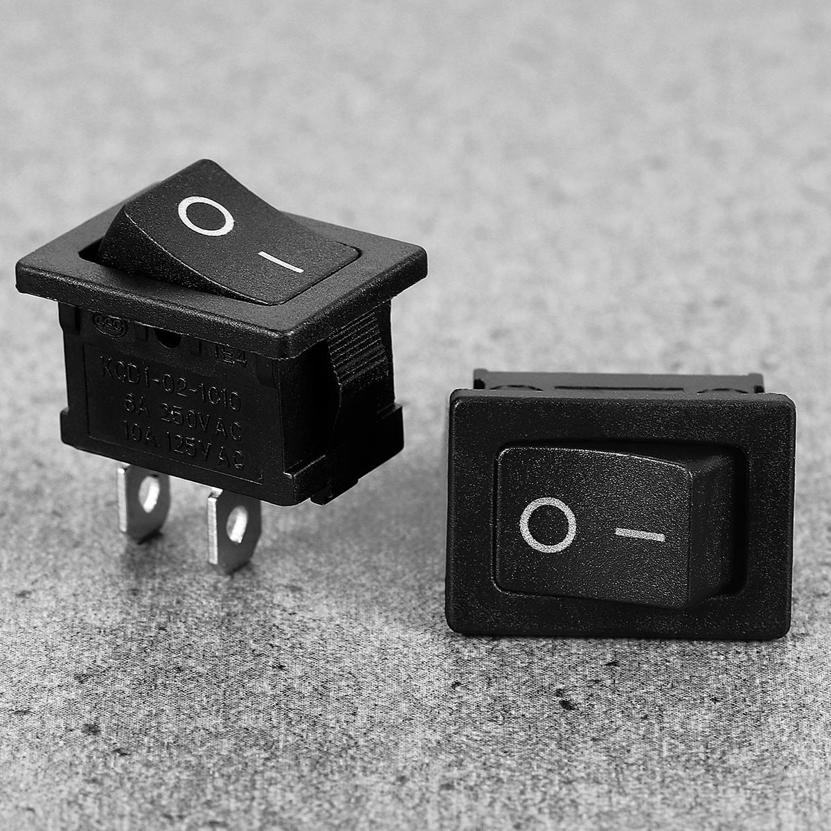 OATIPHO 20Pcs Black Rocker Boat Switch with 2 Pin Push Button for LED ...