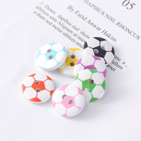 OATIPHO 200Pcs Holes Design Buttons for Scrapbooking and Handmade Creations for Fan Gear