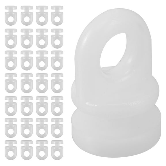MUSEYA 200Pcs Curtain Track Hooks Runner Plastic White Quiet Operation Commercial Use