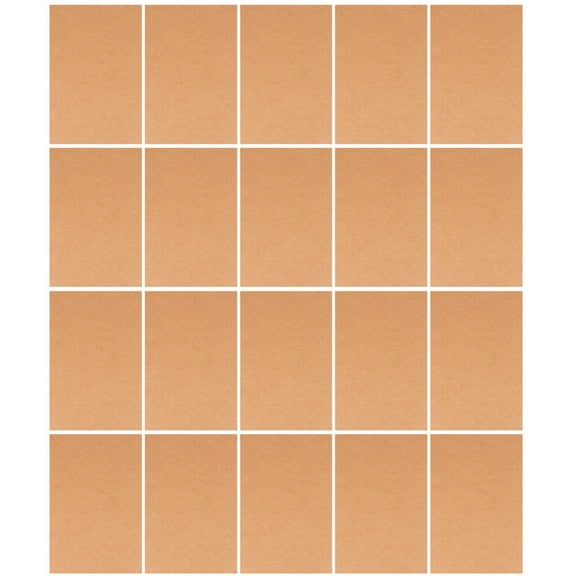 MUSEYA 200Set Blank Kraft Paper Postcards for Wedding Light Brown Note-taking