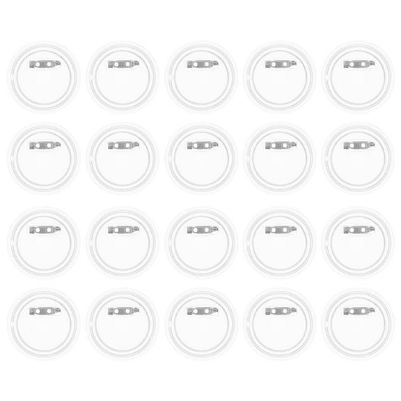 OATIPHO 20Pcs Acrylic Button Making Supplies Transparent Badge Shells Durable Metal Pin Parts