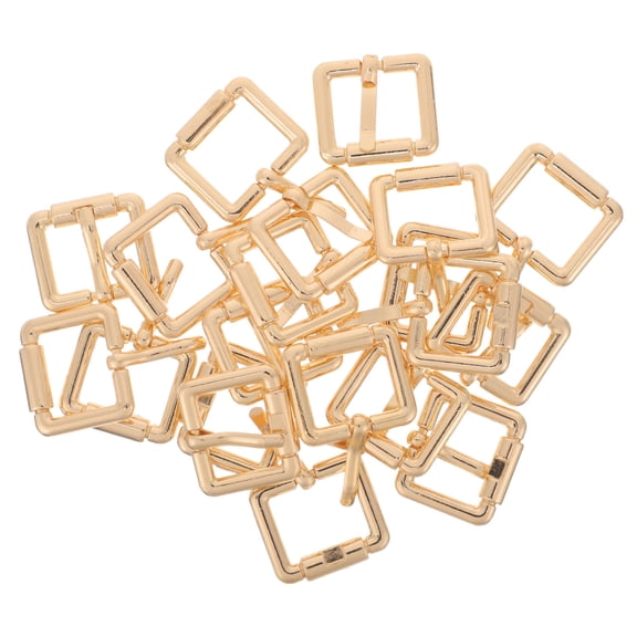 OATIPHO 20Pcs Adjustable Overall Buckle Replacement Plated Gold Metal Durable Clips for Overalls and Belts