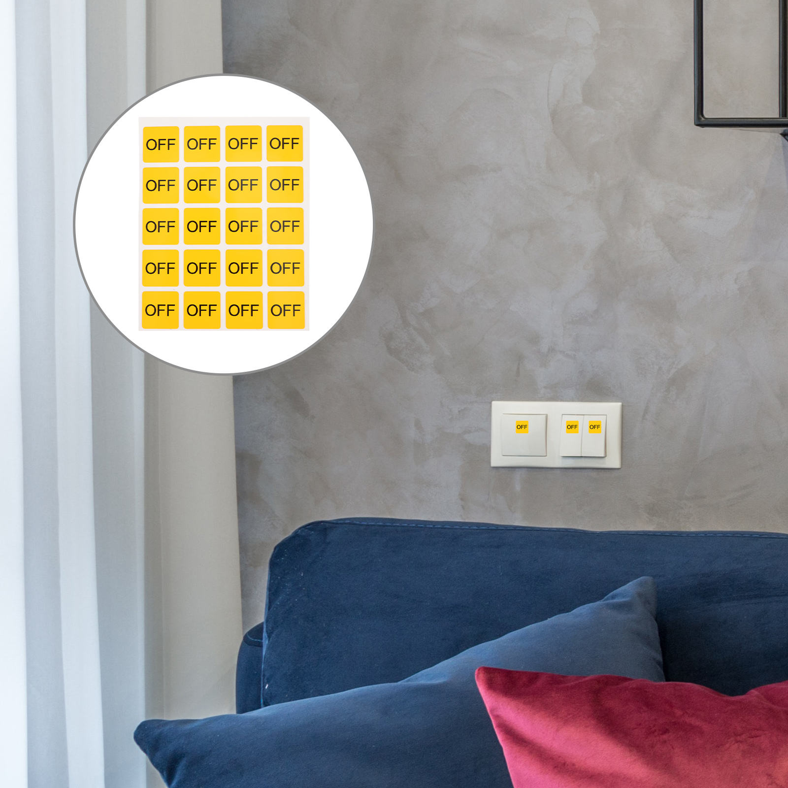 OATIPHO 20Pcs Easy Apply on Off Device Stickers PVC Label for Light ...
