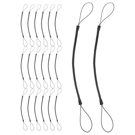 OATIPHO 20Pcs Anti-Lost Strap For Tethering Stylus Pens In Black Plastic Simple Design Back to School