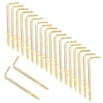 thumbnail image 1 of OATIPHO L Shaped Hooks Golden Iron Secure Grip for Pictures and Home Decor, 1 of 8