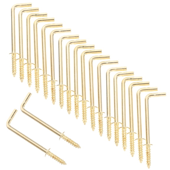 OATIPHO L Shaped Hooks Golden Iron Secure Grip for Pictures and Home Decor
