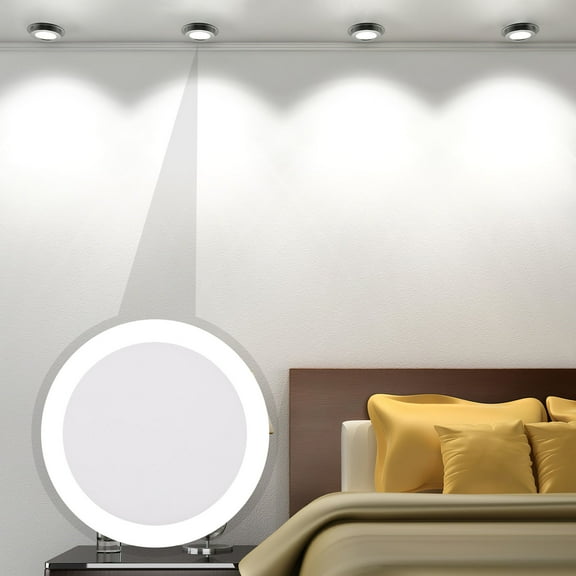 MUSEYA 20Pcs White Recessed Light Cover Plate Diffusion Plates for Anti-dazzling and UV Protection