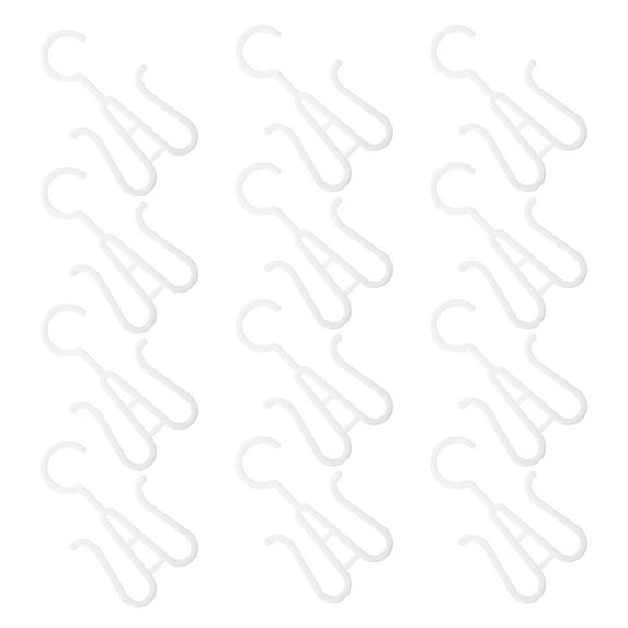 OATIPHO 20Pcs White Plastic Shoe Hanging Storage Rack with Large Hooks for Slippers Sneakers Heels Wardrobe Organizer