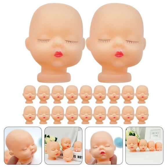 MUSEYA 20pcs Doll Styling Head in Light Brown for DIY Enthusiasts Decorative Supplies