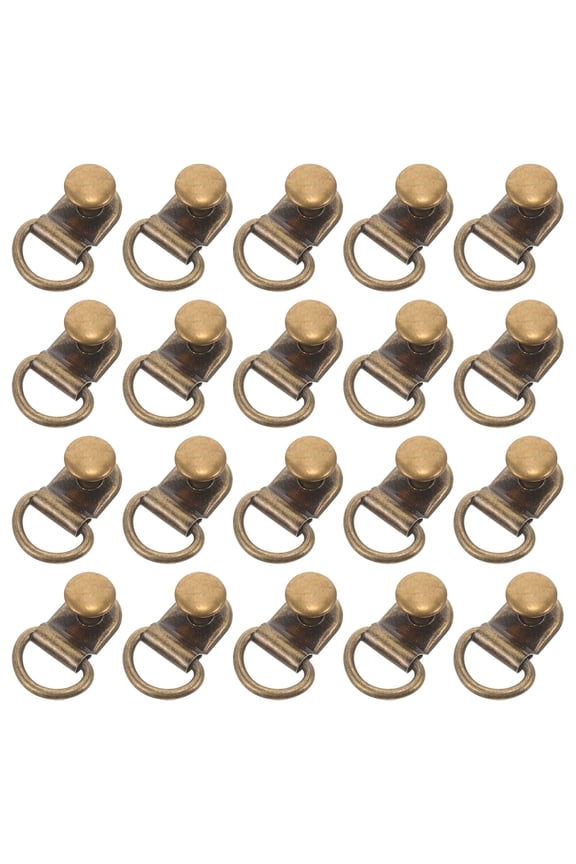 20pcs Boot Shoe Lace Hook Stainless Steel Bronze Wear Resistance for Mountaineering