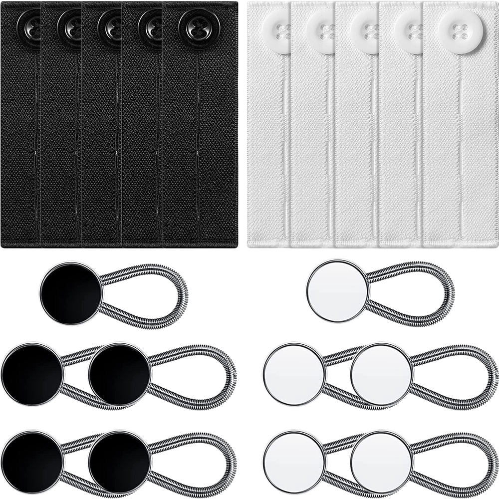 MUSEYA 20pcs Pant Extenders for Jeans Adjustable Pant Waist Tightener ...