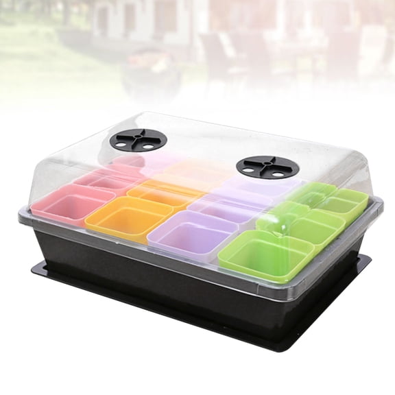 OATIPHO 20Pcs Sturdy Growing Trays for Gardening with Grid Design and Reusable Plastic Material