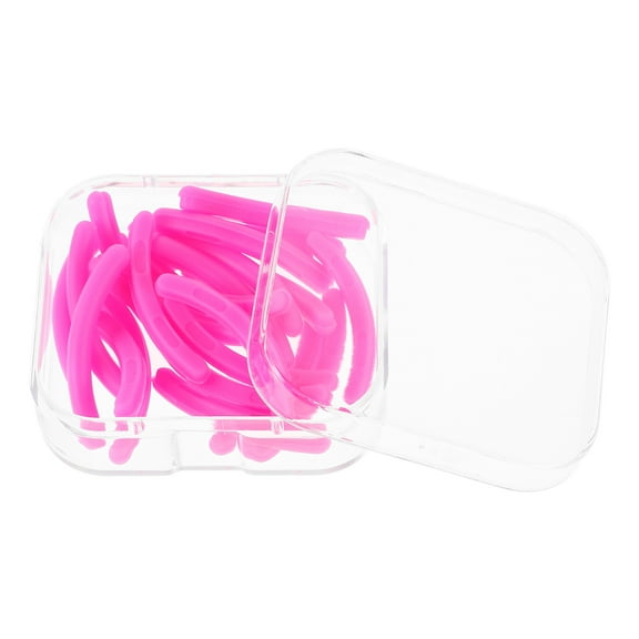 OATIPHO 24Pcs Pink Silicone Eyelash Curler Replacement Pads High Elasticity Soft Rubber Lash Curlers