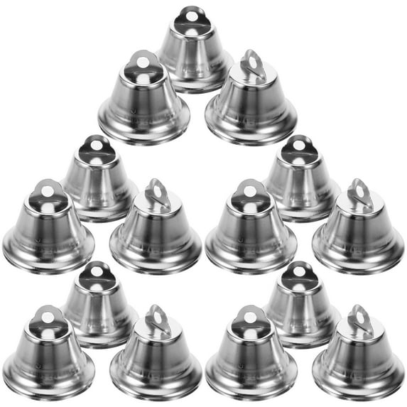 MUSEYA 24Pcs Silver Mini Bells For Crafts Iron Hanging Decoration For General Users Silver