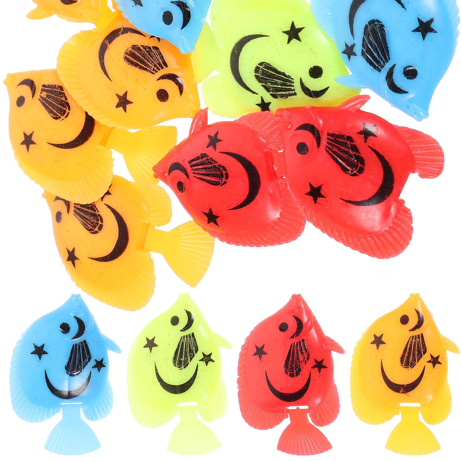 MUSEYA 25Pcs Fish Shape Artificial Fish Aquarium Ornament for Home ...