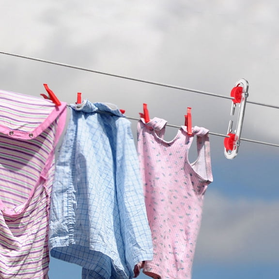 OATIPHO 2Pcs Convenient Red Clothesline Spreaders with Aluminum Plastic Build for Efficient Rope Separation