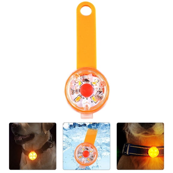 MUSEYA 2Pack Flashing Dog Collar Orange Plastic Waterproof For Outdoor Activities