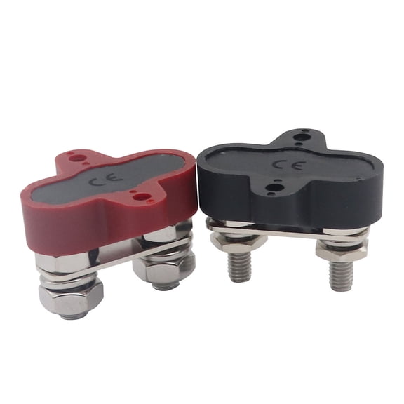 OATIPHO Terminal with Connecting Link for Truck Car and Boats Heavy Duty Plastic Base Assorted Colors