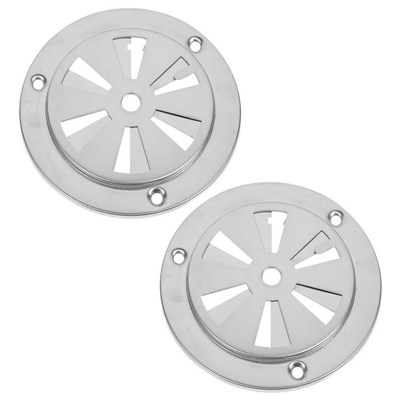 MUSEYA 2Pack Silver Circular Holes Vent For Oven Accessories With Air Flow Control 9.5x0.39in Stainless Steel