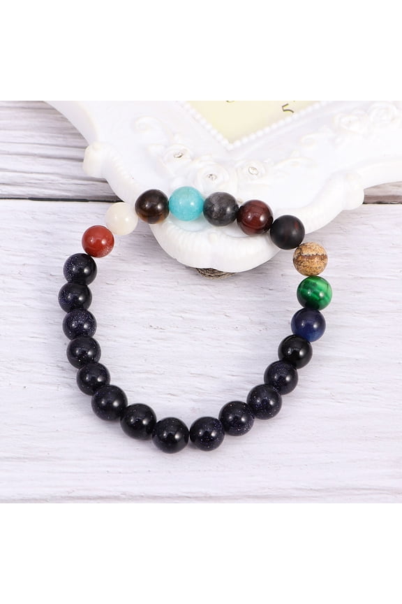 2Pcs Solar System Bracelet Featuring Eight Planets Beads Comfortable Universe Star Bracelet